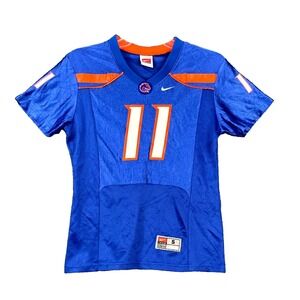 Boise State Broncos #11 Jersey Small Blue Nike NCAA Football Short Sleeve V Neck